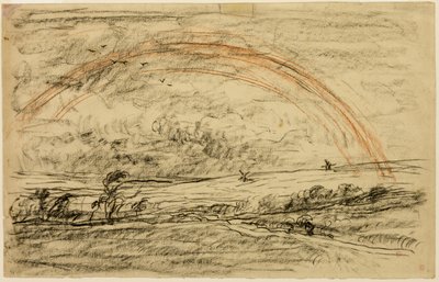 Paisagem com um arco-íris de Charles Francois Daubigny