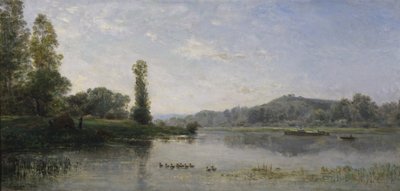 Paisagem com um rio, 1860 de Charles Francois Daubigny