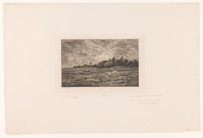Paisagem com pastoreio de gado e coelhos Le pré des Graves em Villerville de Charles Francois Daubigny