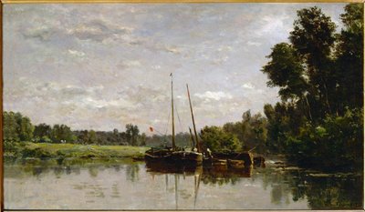 Os peniches - as barcaças ... de Charles Francois Daubigny