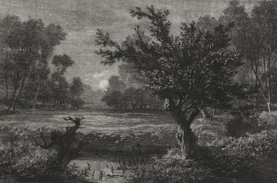 Nascer da lua no vale de Andilly de Charles Francois Daubigny