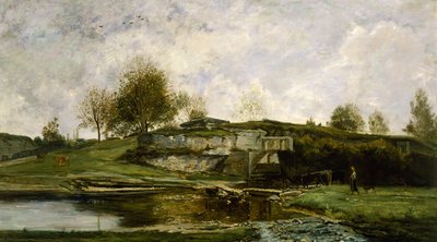 Comporta no Vale Optevoz, 1854 de Charles Francois Daubigny