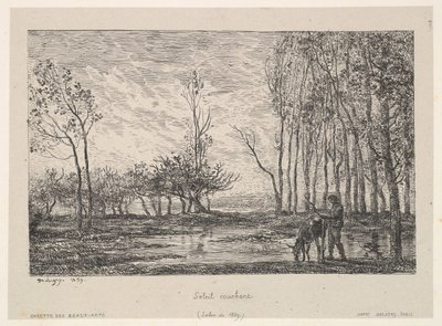 Pôr do sol, 1859. de Charles Francois Daubigny