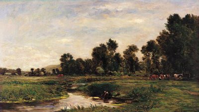 O vale de Arques, Seine-Maritime de Charles Francois Daubigny
