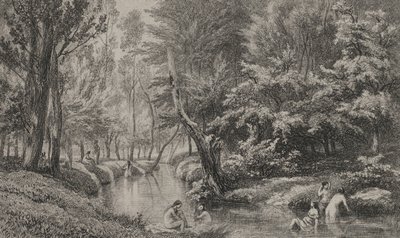 Os banhistas, c. 1847 de Charles Francois Daubigny