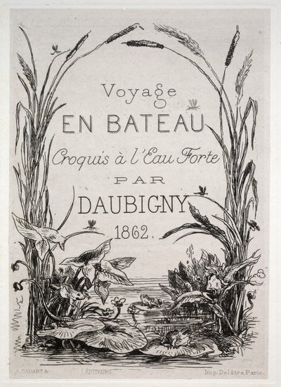 A viagem de barco de Charles Francois Daubigny