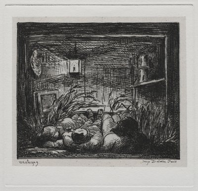A viagem de barco: dormir a bordo do "Botin" (noite no barco) de Charles Francois Daubigny