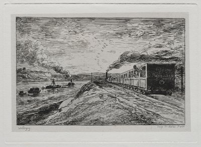 A viagem de barco: A partida O retorno, 1861. de Charles Francois Daubigny
