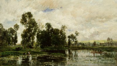 A beira da lagoa de Charles Francois Daubigny