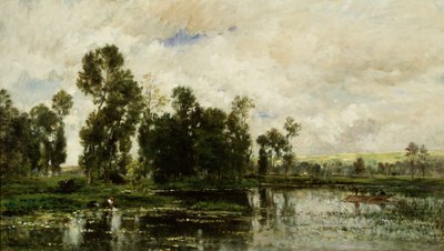 A margem da lagoa de Charles Francois Daubigny