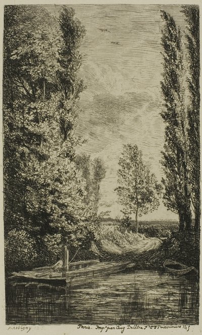 A balsa de Charles Francois Daubigny