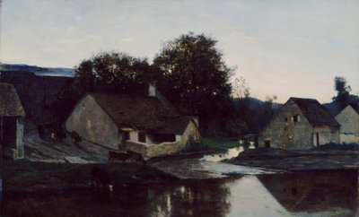 O Hamlet de Optevoz, c.1852 de Charles Francois Daubigny