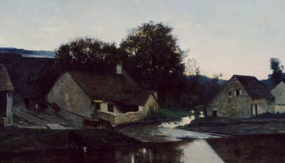 O Hamlet de Optevoz, ca. 1852 de Charles Francois Daubigny