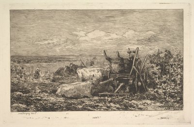 A lembrança da colheita do Morvan, 1865. de Charles Francois Daubigny