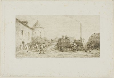 A máquina de colheita de Charles Francois Daubigny