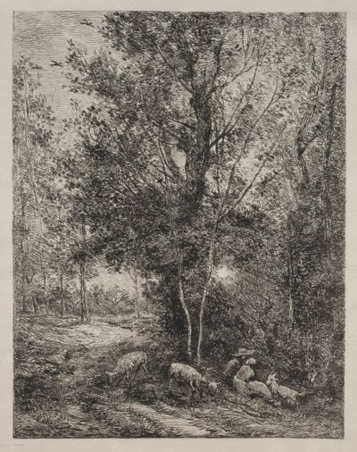 O Pastor e a Pastora, 1874. de Charles Francois Daubigny