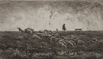 O chuveiro, c. 1851 de Charles Francois Daubigny