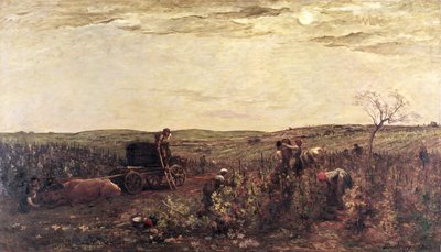 A colheita do vinho na Borgonha, 1863 de Charles Francois Daubigny