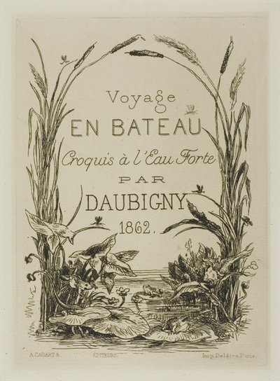 Título Frontispício de página do álbum de Charles Francois Daubigny