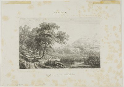 Vista tirada perto de Subiaco de Charles Francois Daubigny