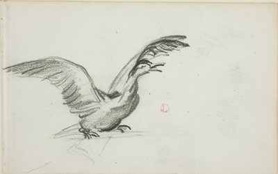 Dueto selvagem (anverso); duas figuras femininas nuas de pé em nichos (verso) de Charles Francois Daubigny