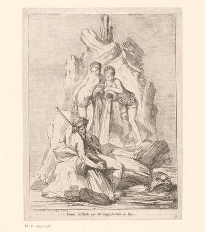 Fonte com duas ninfas e um deus do rio
Fontes (título da série)
Fontaines (título da série) de Charles Francois Hutin