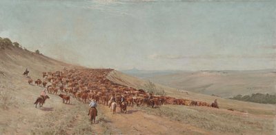 Dirigindo o rebanho, 1904 de Charles Franklin Reaugh