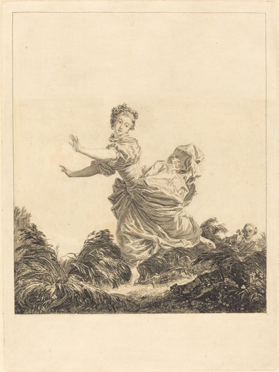 La fuite a dessein de Charles François Adrien Macret after Jean Honoré Fragonard