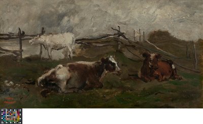 Vacas num prado de Charles Francois Daubigny