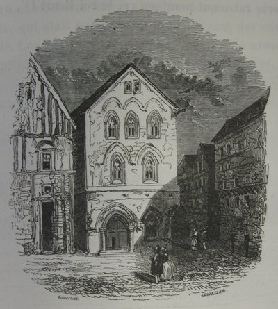 A casa dos Templários em Louviers. Daubigny  John Quartley. de Charles Francois Daubigny