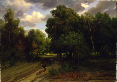 O cruzamento do Ninho de Águia, Floresta de Fontainebleau de Charles Francois Daubigny