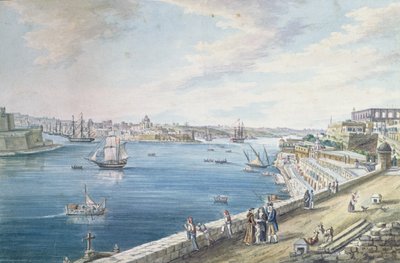 O Grande Porto, Valletta, Malta (wc) de Charles Frederick de Brocktorff