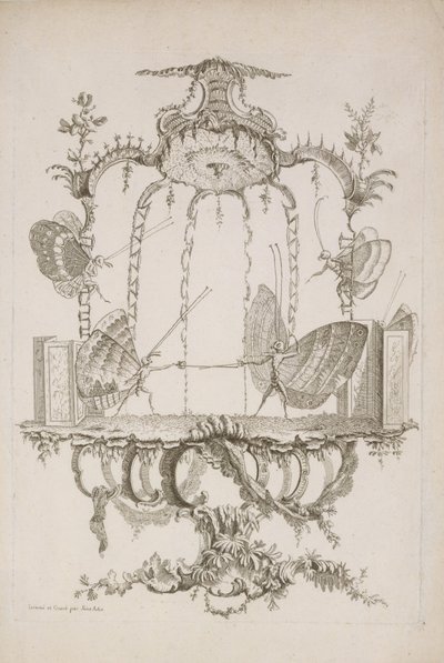 O Duelo O Duelo, de Ensaio sobre Borboletas Humanas de Saint Aubin, ca. 1756-60. de Charles Germain de Saint Aubin
