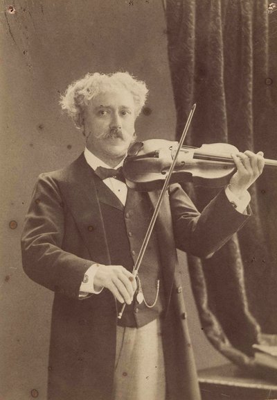 Retrato do violinista e compositor Paul de Sarasate 1844-1908, c. 1890. de Charles Gerschel