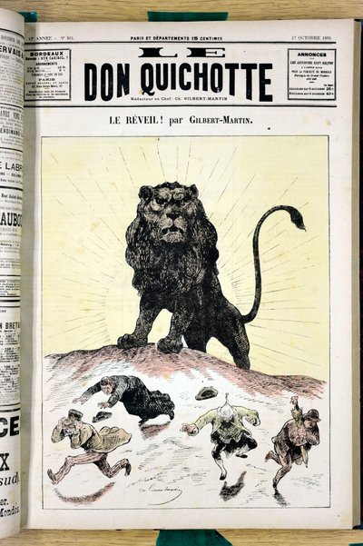 Capa do "Le Don Quixote", número 591, Satirique en Couleurs de Charles Gilbert Martin