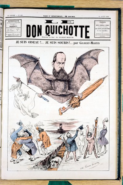Capa do "Le Don Quixote", Satirique en Colours de Charles Gilbert Martin