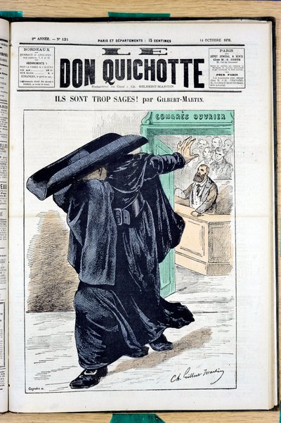 Capa do "Le Don Quixote", número 121, Satirique en Couleurs de Charles Gilbert Martin