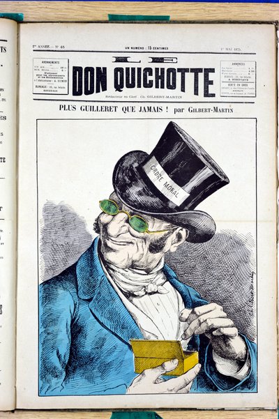 Capa do "Le Don Quixote", número 45, Satirique en Colours de Charles Gilbert Martin