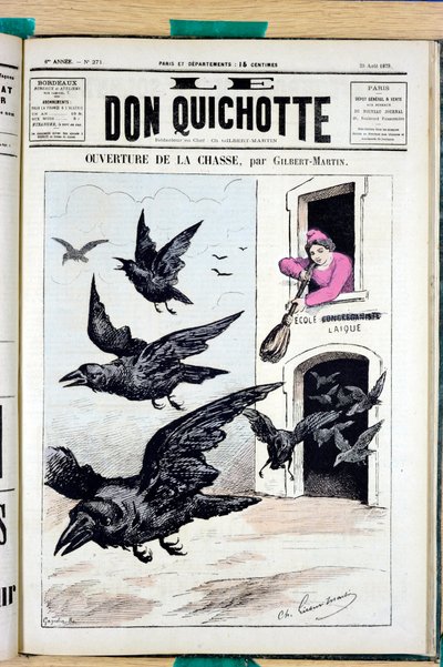 Capa de "O Dom Quixote", número 271, Satirique en Colours de Charles Gilbert Martin