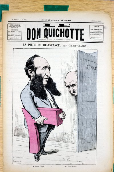Capa de "O Dom Quixote", número 297, Satirique en Couleurs de Charles Gilbert Martin