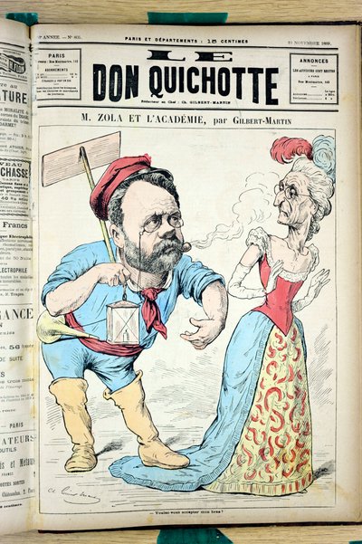 Capa de "O Dom Quixote", número 804, Satirique en Couleurs de Charles Gilbert Martin
