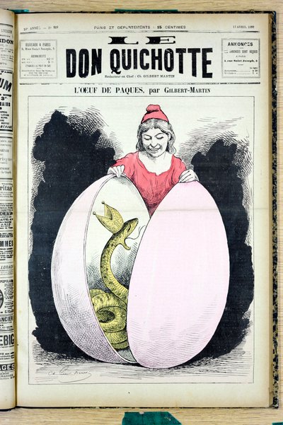 Capa de "O Dom Quixote", número 929, Satirique en Colours de Charles Gilbert Martin
