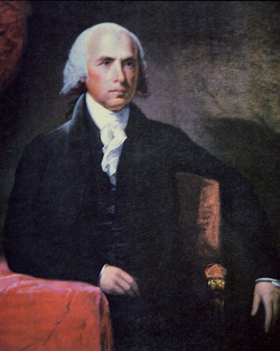 James Madison (1751-1836) (cor litho) de Charles Gilbert Stuart