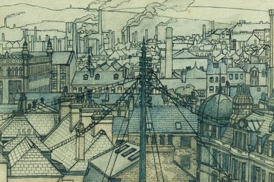 Telhados de Leeds de Charles Ginner