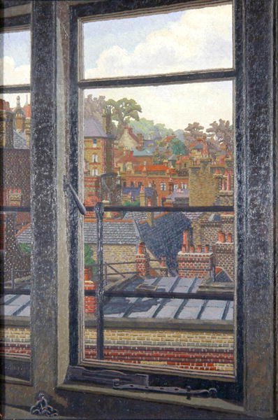 Telhados (óleo sobre tela) de Charles Ginner