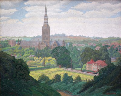 Catedral de Salisbury (petróleo) de Charles Ginner