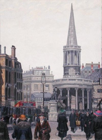 A Igreja de Todas as Almas, Langham Place, Londres de Charles Ginner