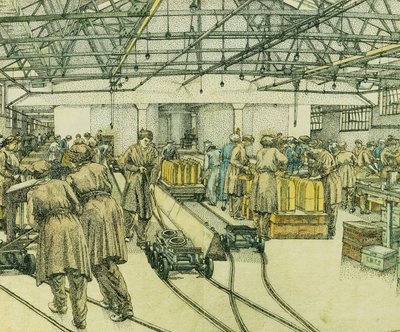 A Fábrica de Enchimento, Hereford de Charles Ginner