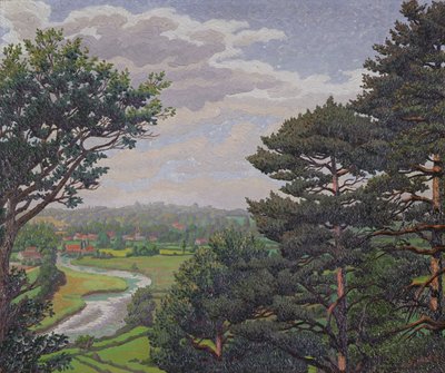 O rio Avon, perto de Salisbury (óleo sobre tela) de Charles Ginner