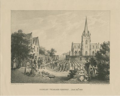 Sedgley - Vicarage Garden: impresso a partir de zinco, 30 de junho de 1837 de Charles Girdlestone